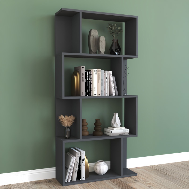 Biblioteca Kadu, Pako World, Antracit, 72x22x147 cm