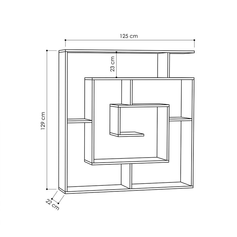 Biblioteca Labirent mocha 125x22x129 - 2 | YEO