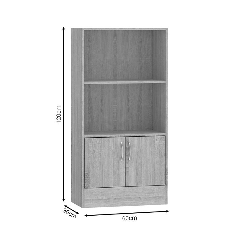 Biblioteca Negan Pako World Sonoma 60x30x120 cm