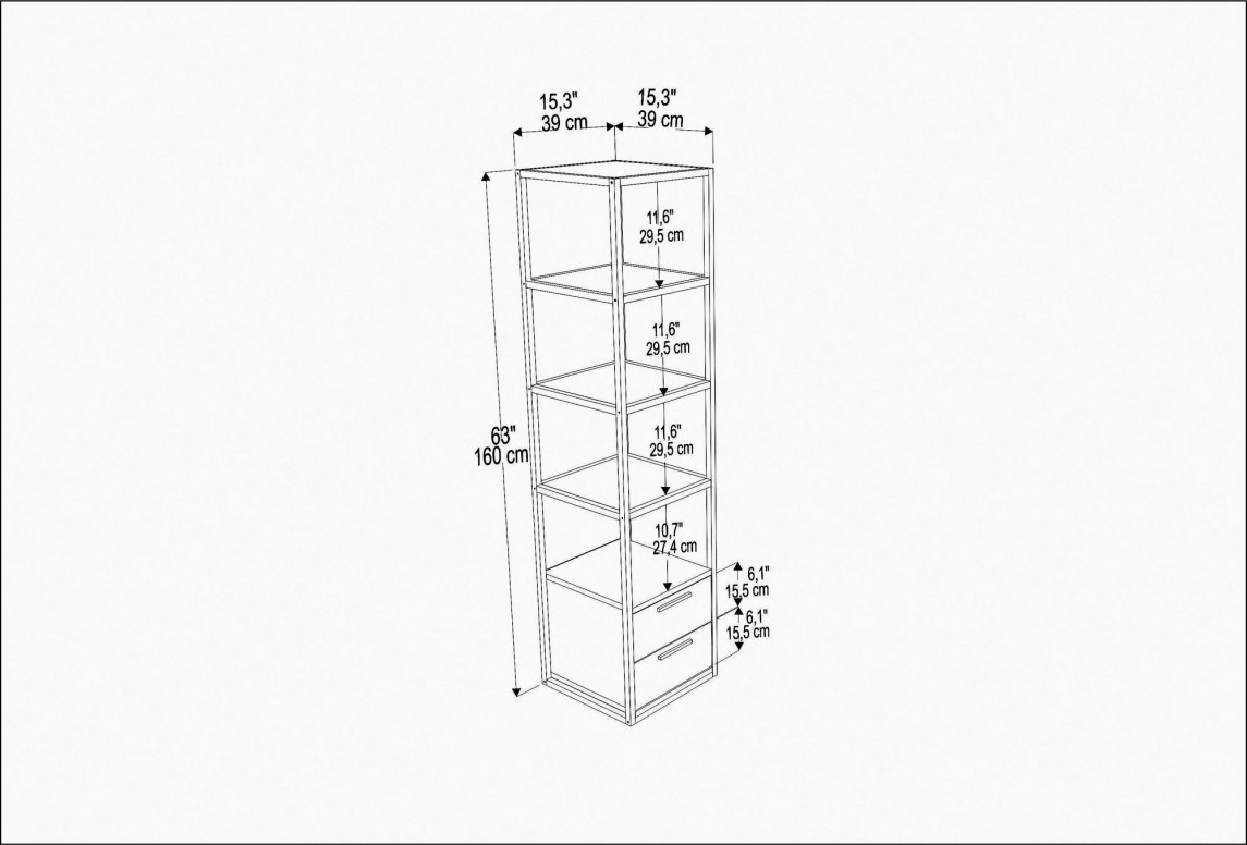 Biblioteca Robbins - Negru, Alb - 3 | YEO