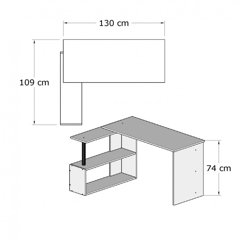 Birou Gelincik Alb - 4 | YEO