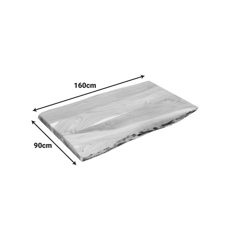 Blat de masa Pozier Natural 160x90x4 cm