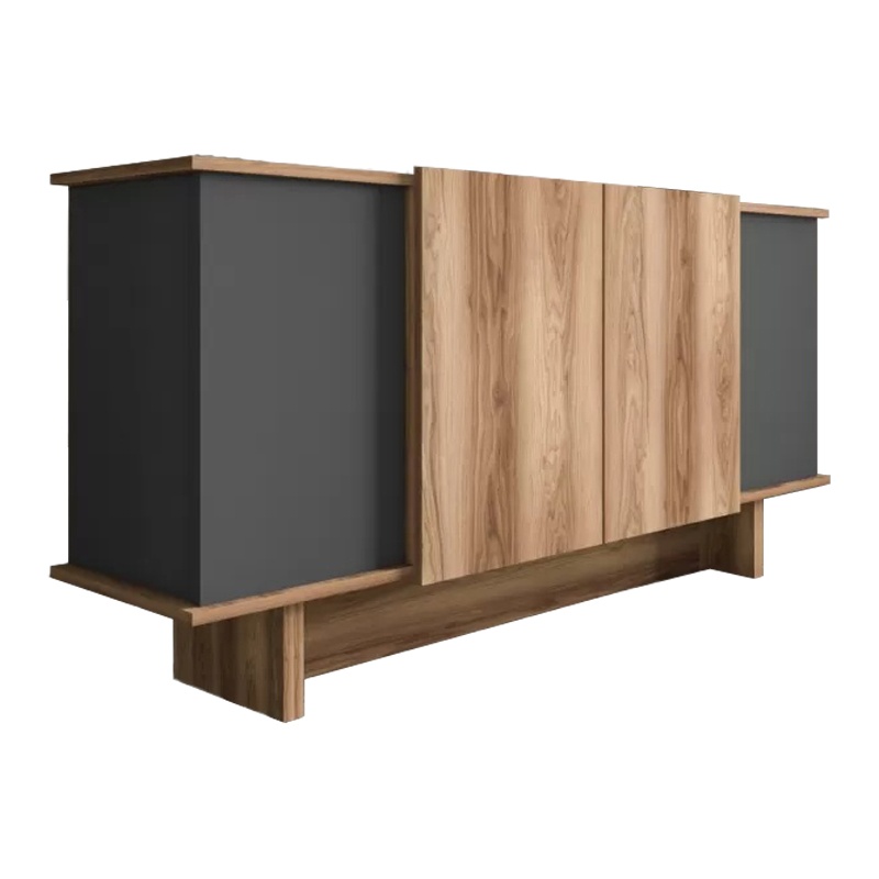 Bufet Aramos, Pako World, Antracit-Stejar, 180x45x80 cm