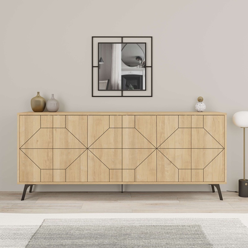 Bufet Bufel, Pako World, Natural, 181x35x77 cm - 2 | YEO