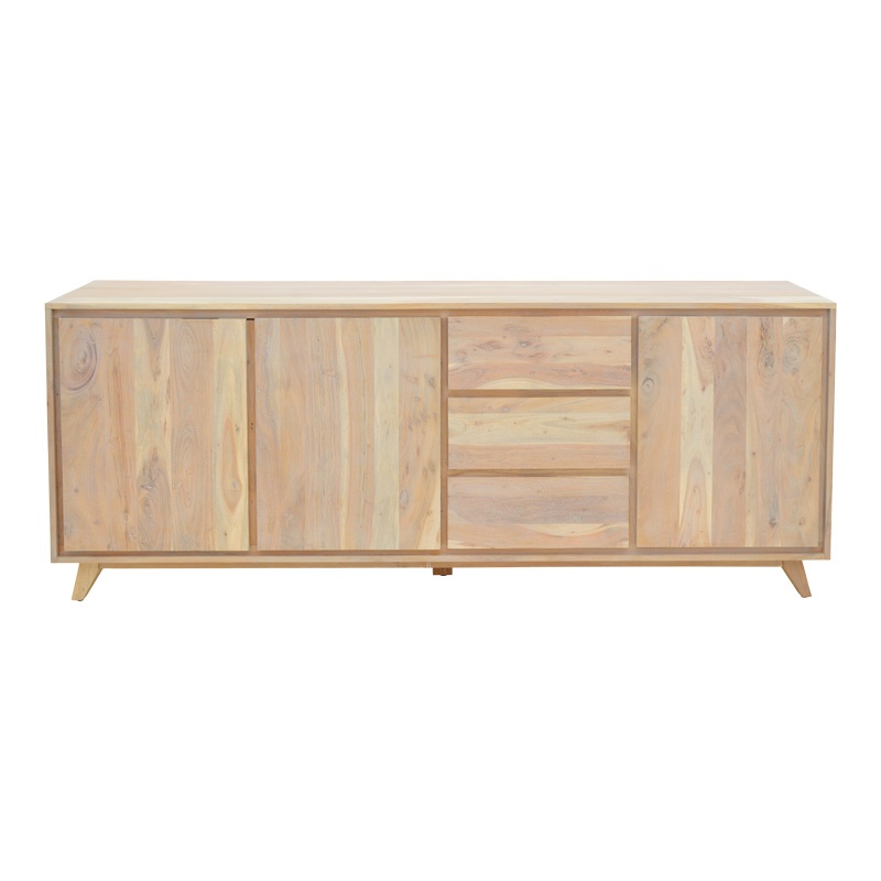 Bufet Emira, Pako World, Lemn de salcam, Natural, 200x40x80 cm - 3 | YEO