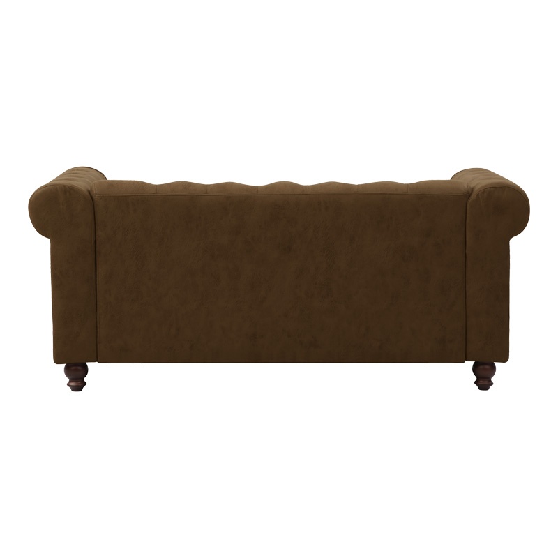 Canapea cu 2 locuri Chesterfield Maro 160x84x67 cm - 3 | YEO