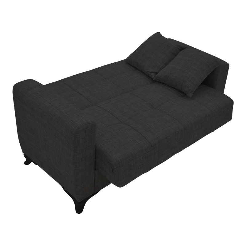 Canapea cu 2 locuri cu spatiu de depozitare Modesto Pako World Negru 155x85x80 cm - 1 | YEO