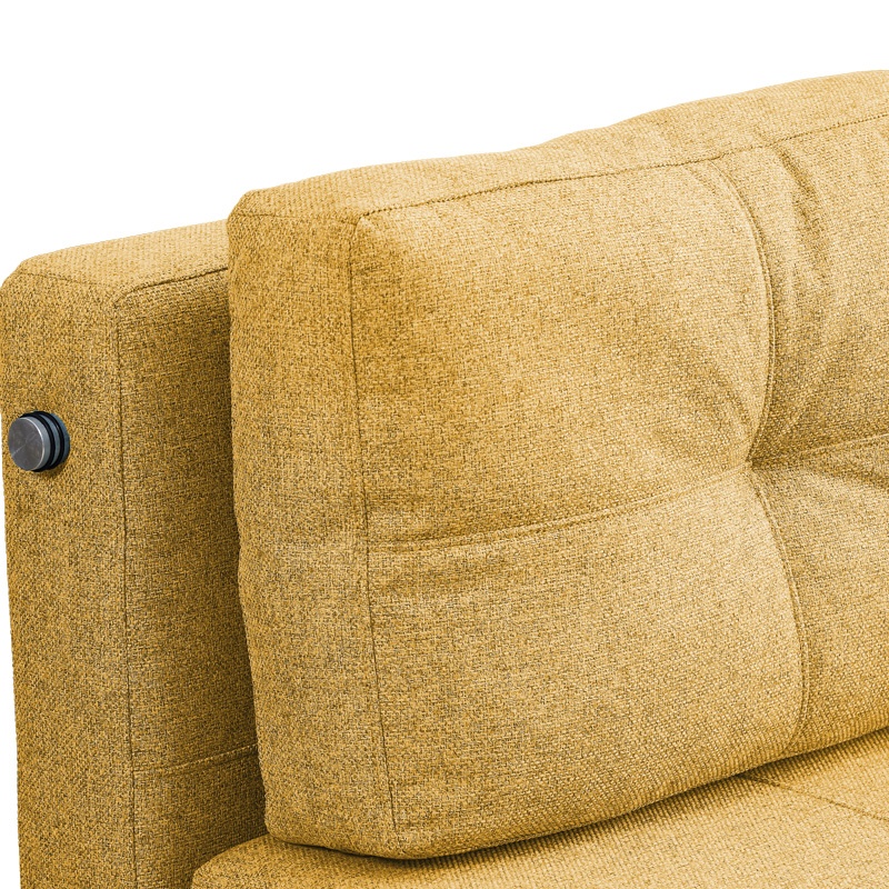 Canapea extensibila Hafrene, Pako World, Galben, 151x94x71 cm - 3 | YEO
