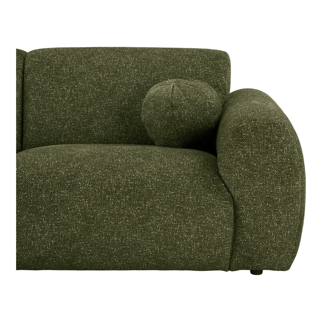 Canapea lounge stanga Clyde, Verde masliniu, 109x177x300x75 cm