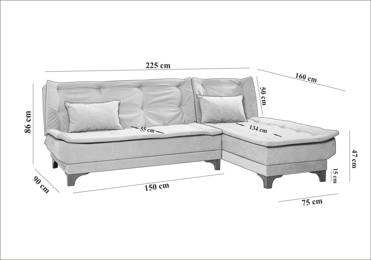 Coltar extensibil Kelebek Antracit - 1 | YEO