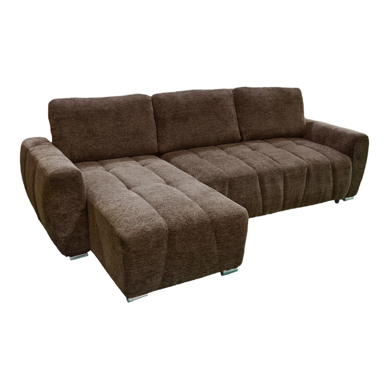 Coltar extensibil reversibil, Vivad, Maro inchis, 275x164x91 cm