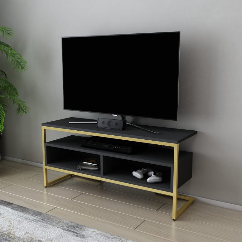 Comoda TV Merrion - Gold, Antracit - 2 | YEO