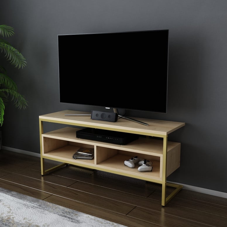 Comoda TV Merrion - Gold, Oak - 2 | YEO