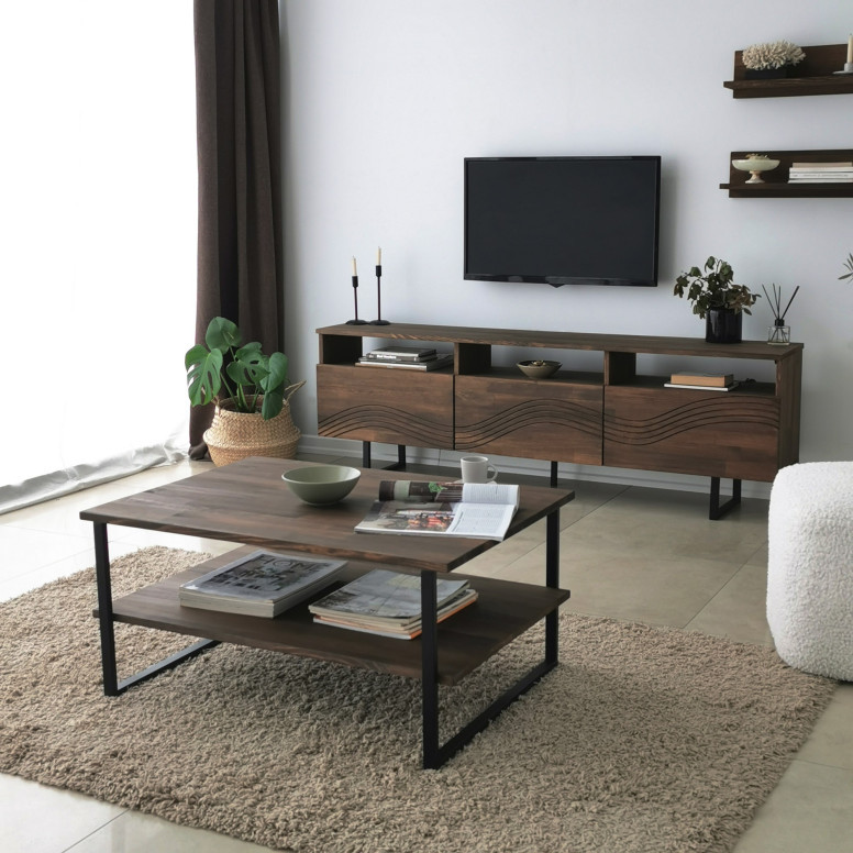 Comoda TV Onda - Walnut - 4 | YEO