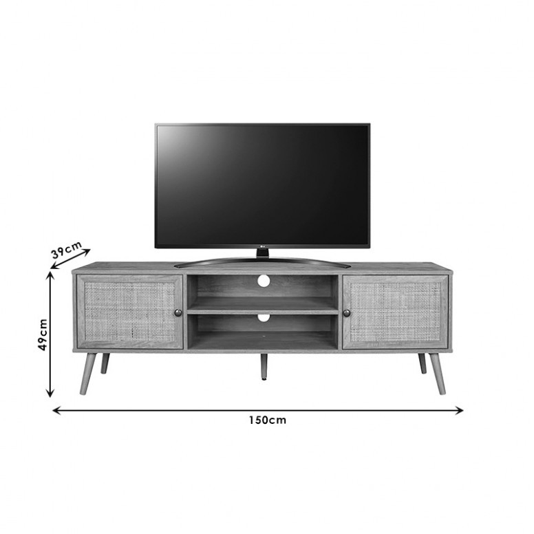 Comoda TV Oslo Sonoma 150x39x49 cm - 3 | YEO