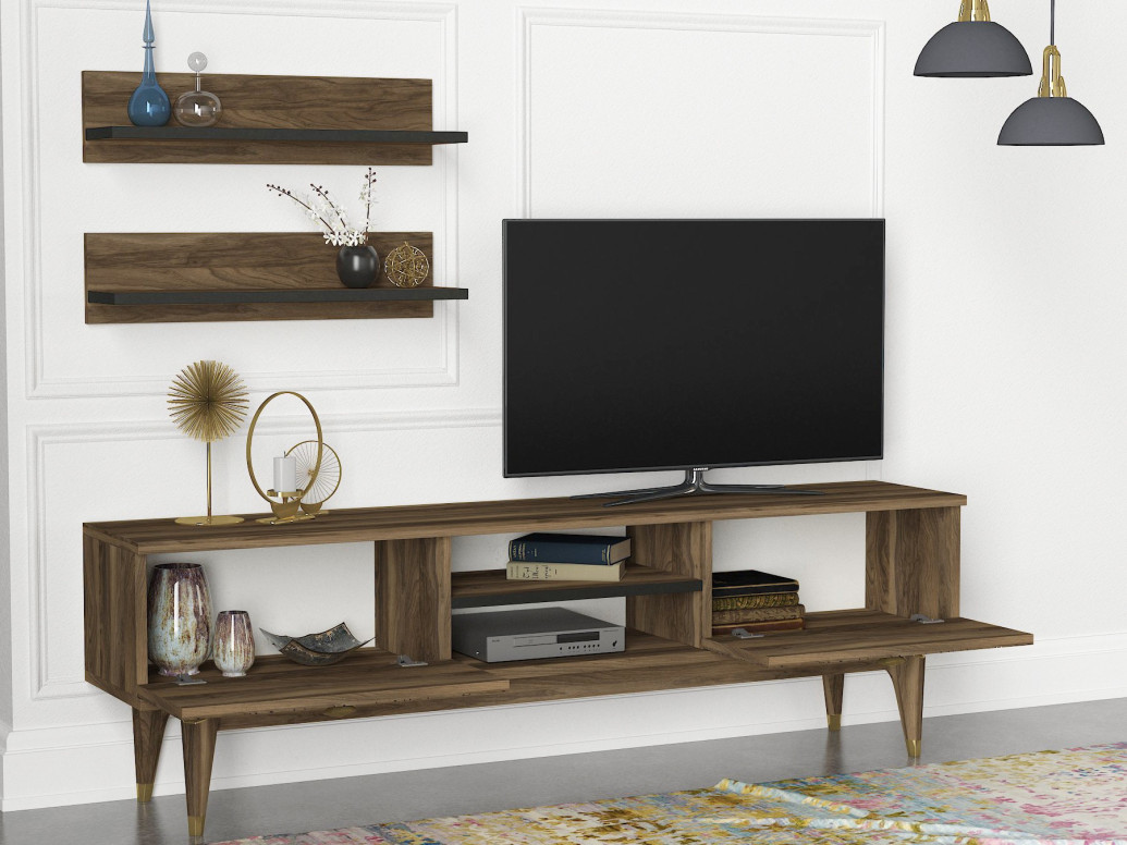 Comoda TV Royal - Walnut - 2 | YEO