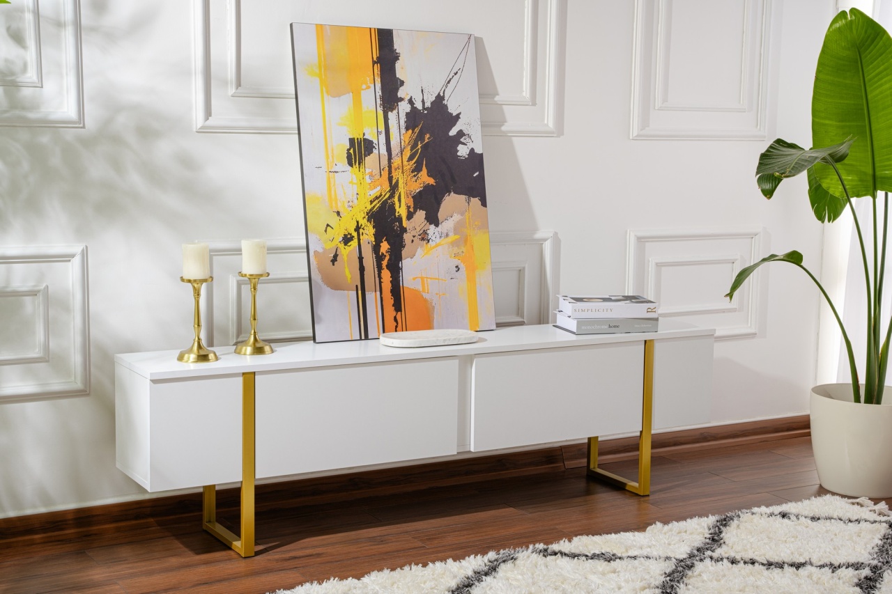 Comoda TV Serenity Alb - 3 | YEO