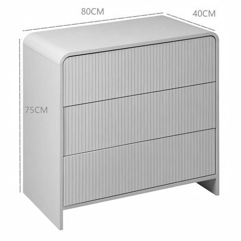 Comoda Zeplen Alb 80x40x75 cm - 4 | YEO