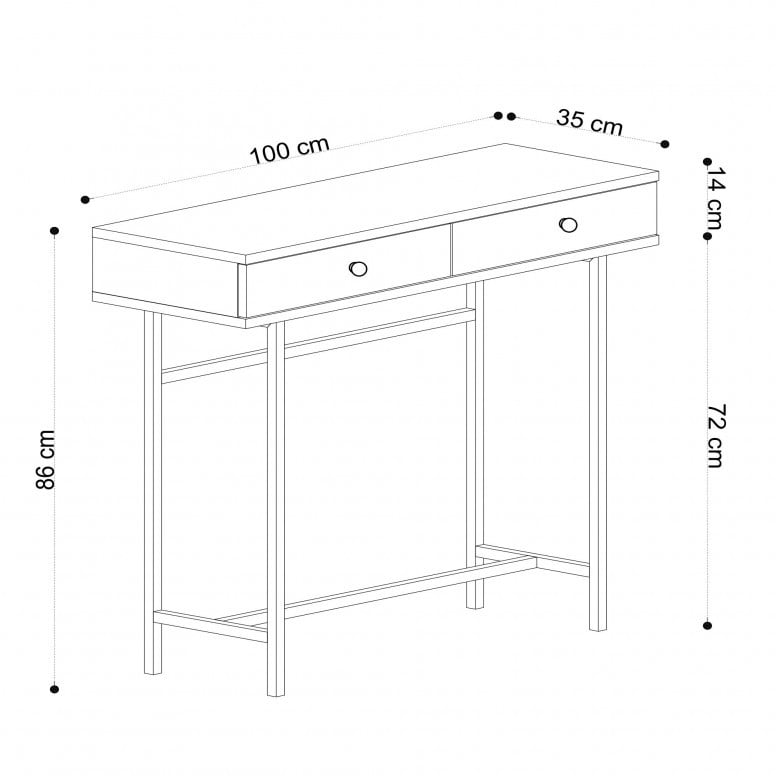 Consola Esta Oak-Negru - 3 | YEO