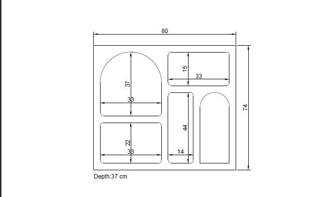 Consolă Lesa Alb 80x74x35 cm