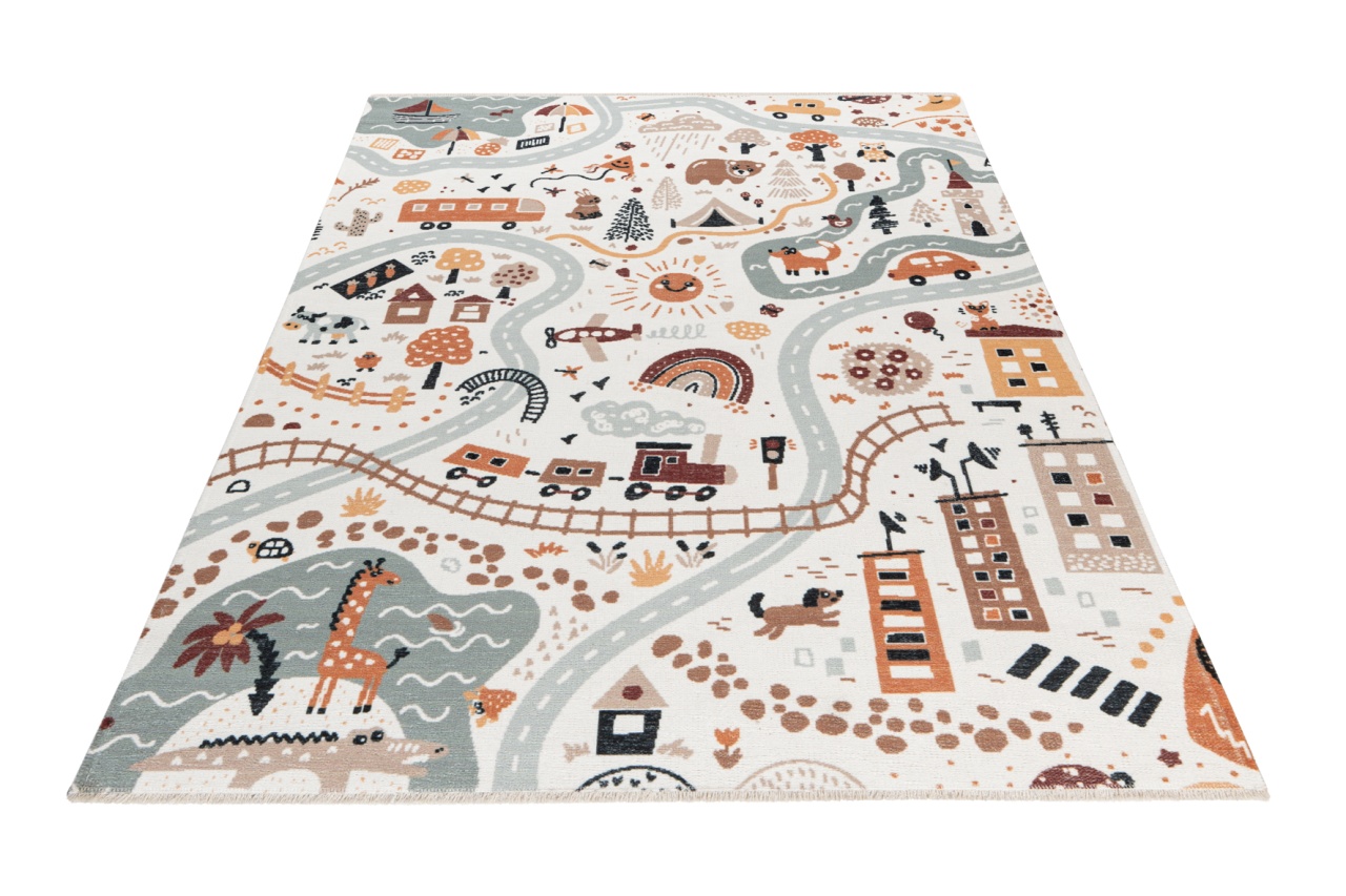Covor eco copii My Greta Albastru deschis 115x170 cm - 1 | YEO