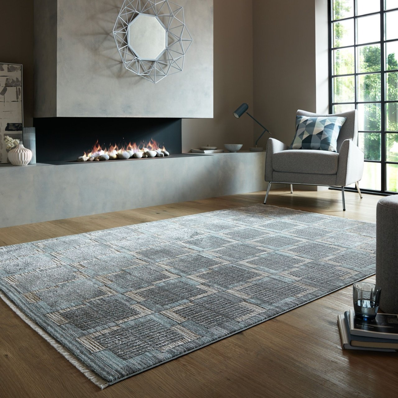 Covor Evelyn Blocks Natural 120X170 cm, Flair Rugs