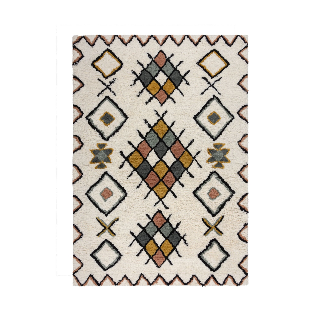 Covor Maroc Midar Shaggy Multicolor 200X290 cm, Flair Rugs - 1 | YEO
