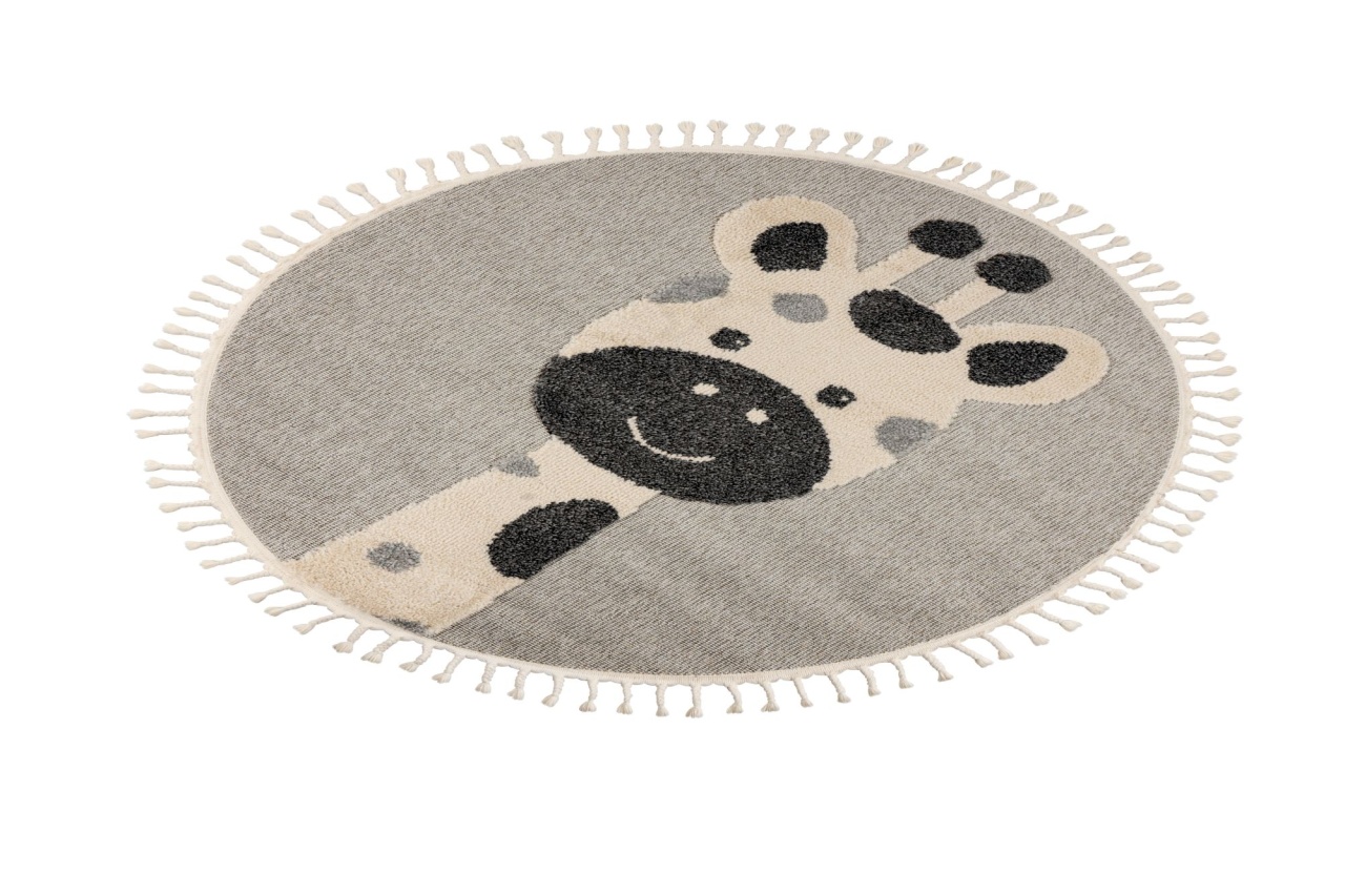 Covor rotund copii Fano Gri 133x133 cm - 1 | YEO