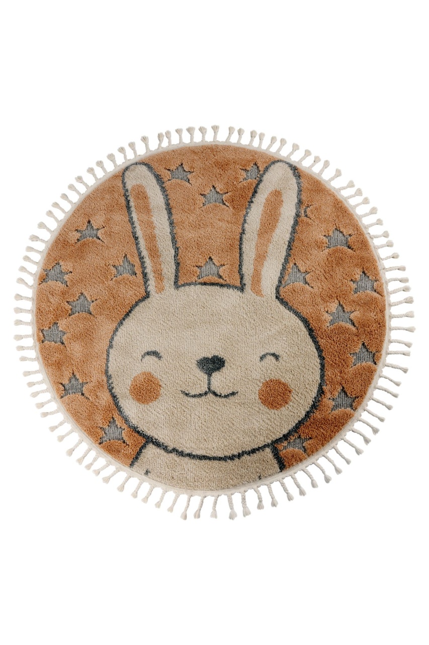 Covor rotund copii Fano Portocaliu 133x133 cm