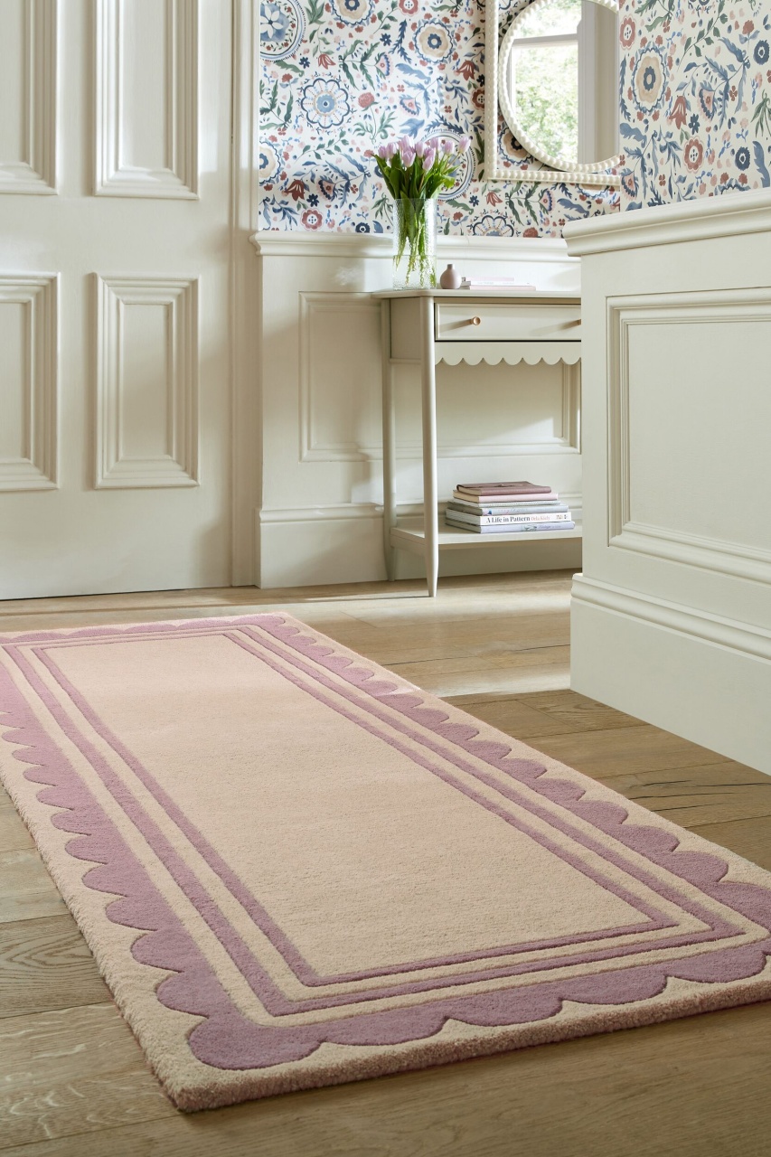 Covor traversa Lois Scallop Verde 80X230 cm, Flair Rugs