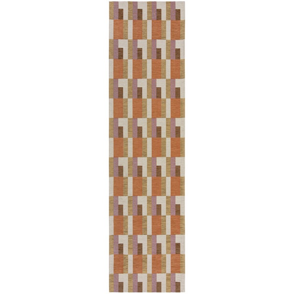 Covor traversa Manhattan Riley Block Geo Natural 60X230 cm, Flair Rugs - 1 | YEO