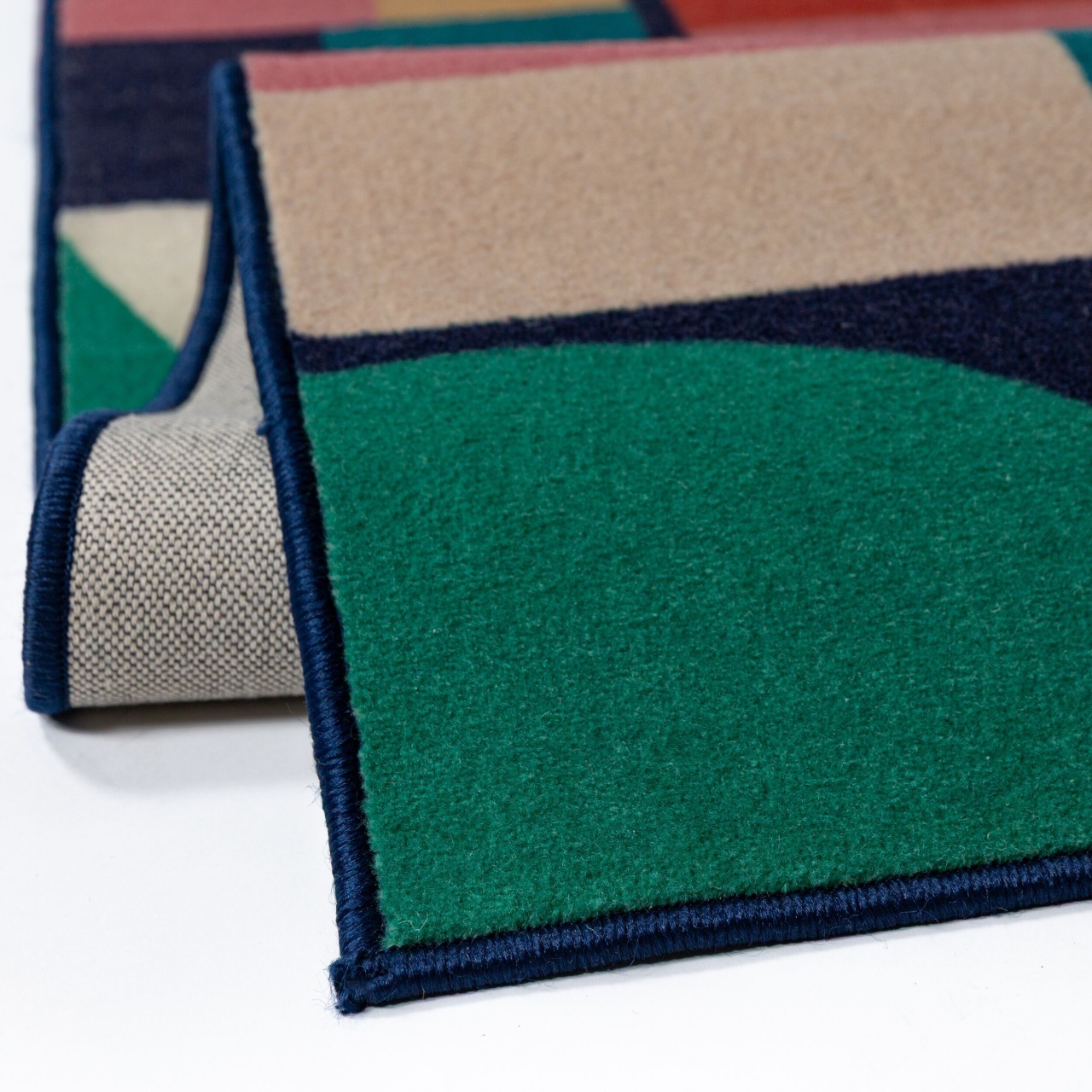 Covor traversa Patchwork Geo Multicolor 80x300 cm - Imagine 2