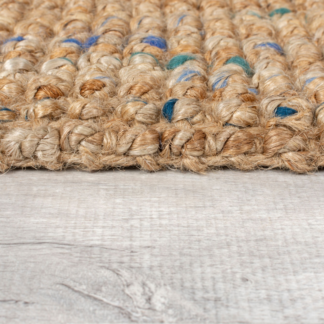 Covor traversa Sarita Jute Boucle Natural Albastru 60X300 cm, Flair Rugs