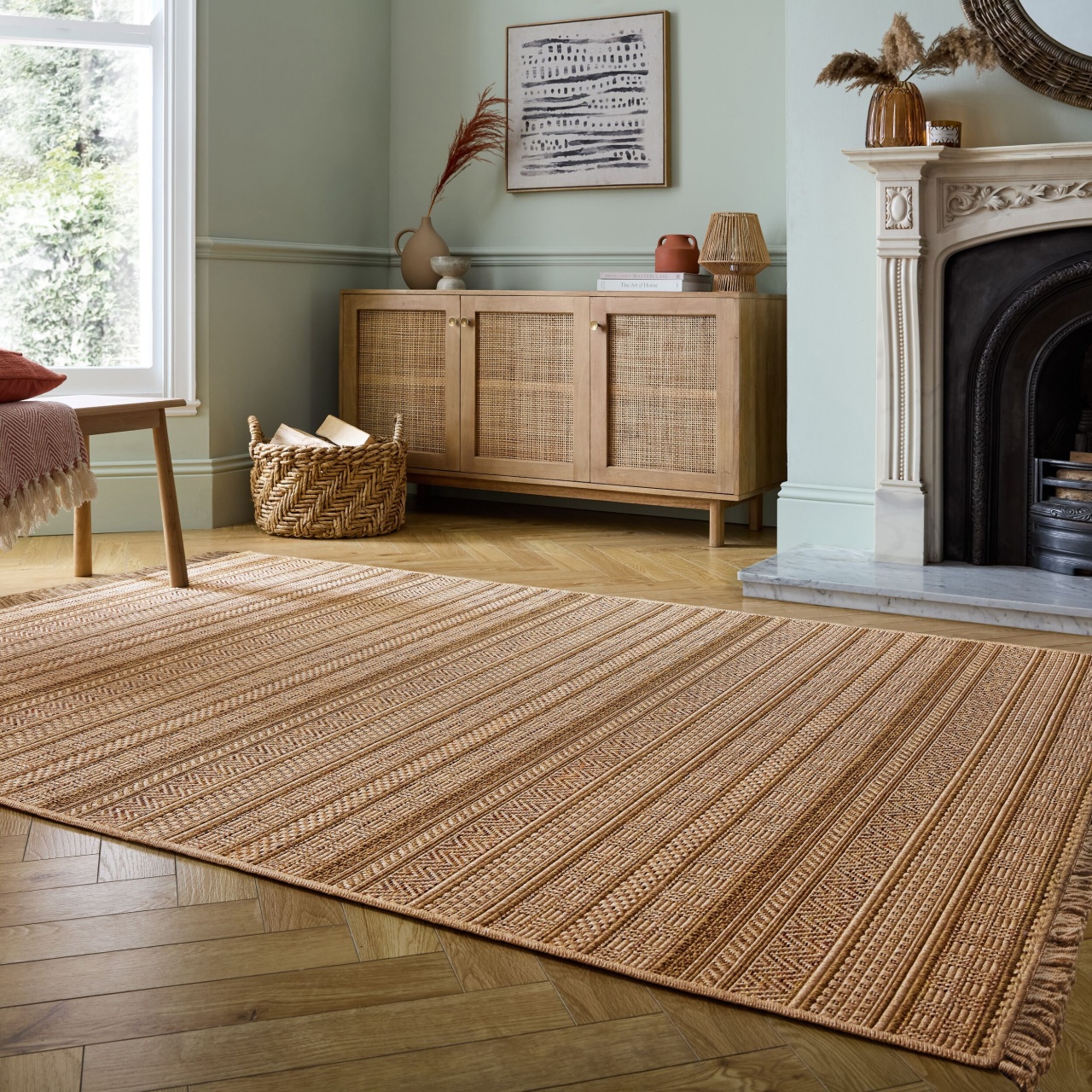 Covor traversa Sylvie Farah Stripe Natural 80X230 cm, Flair Rugs