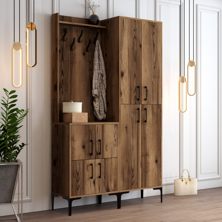 Cuier pentru Hol Berlin BA - Walnut - 1 | YEO