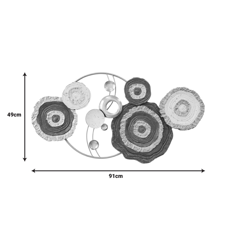 Decoratiune de perete din metal Cirsus Pako World Auriu 91x49x4 cm