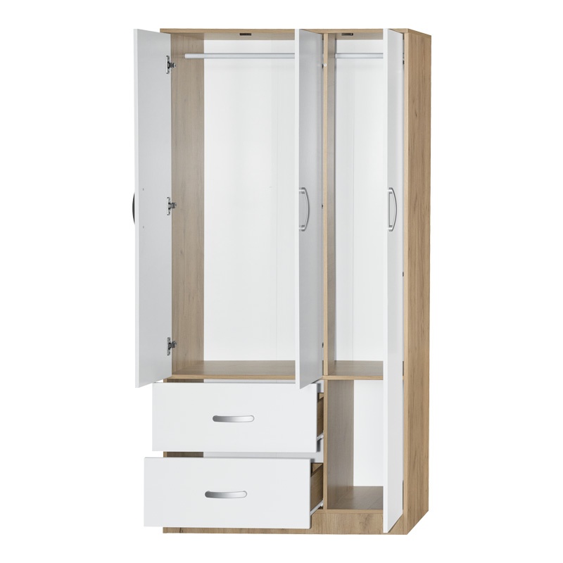 Dulap cu 2 usi si sertare Zelia Maro 90x42x180 cm - 2 | YEO