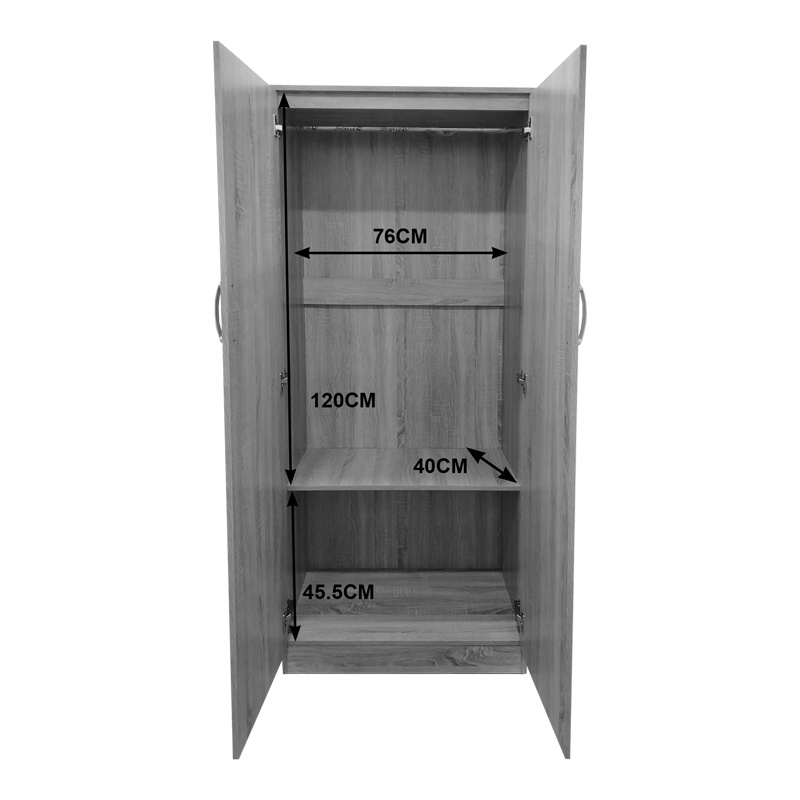 Dulap haine cu 2 usi Lego Alb 80x42x180 cm