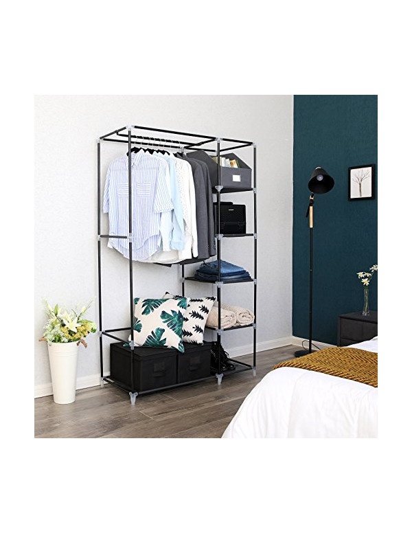 Dulap pliabil, Songmics, Gri, LSF007G, 110 x 45 x 175 cm - 1 | YEO
