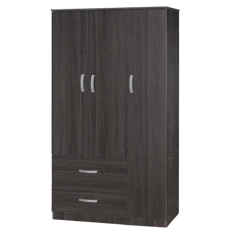 Dulap Zelia cu 2 usi si sertare culoare wenge90x42x180cm