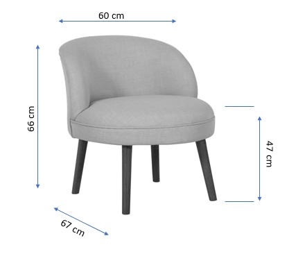 Fotoliu Nice Crem 60x66x67 cm - 4 | YEO