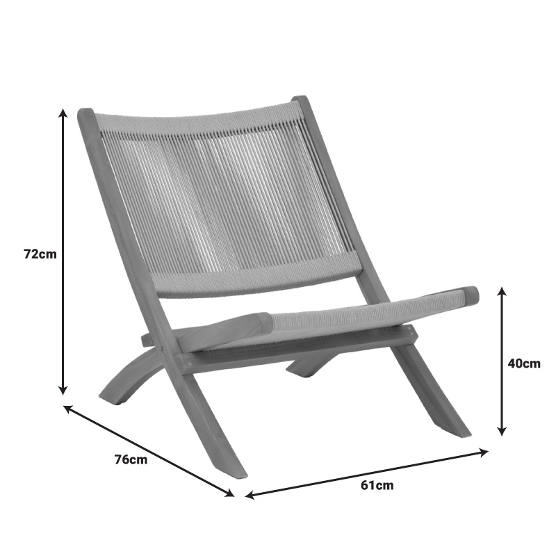 Fotoliu sezlong de gradina Seeal Pako World Natural 61x76x72 cm
