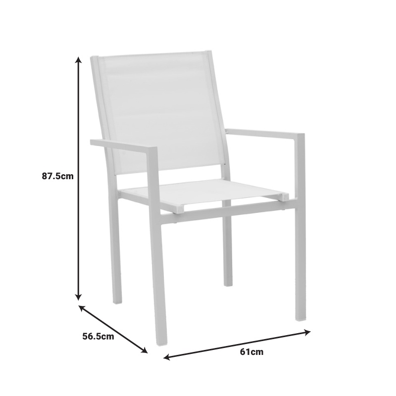 Fotoliu Zacreta, Pako World, Textil, Alb, 61x56x87 cm