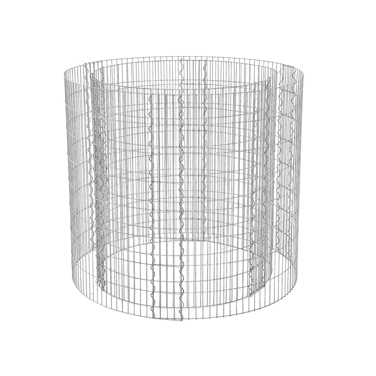 Ghiveci strat inaltat gabion rotund Songmics Argintiu 90x70x80 cm