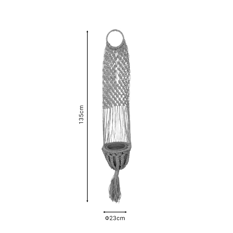 Ghiveci suspendat Anerial iuta naturala 23x23x135 cm
