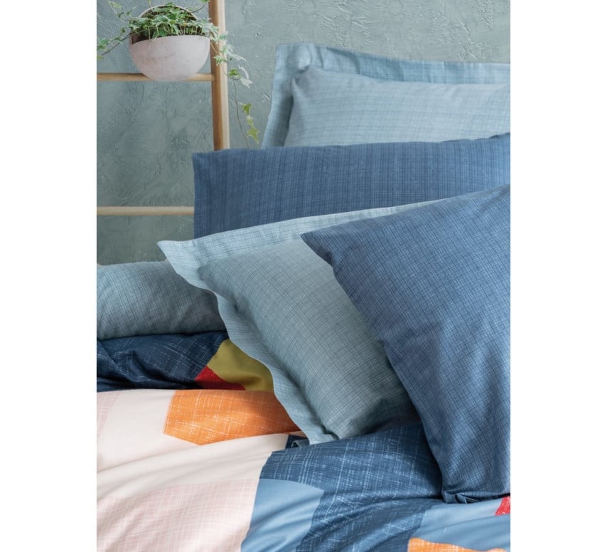 Lenjerie Cosy Albastru (Bumbac 100%) - 2 | YEO