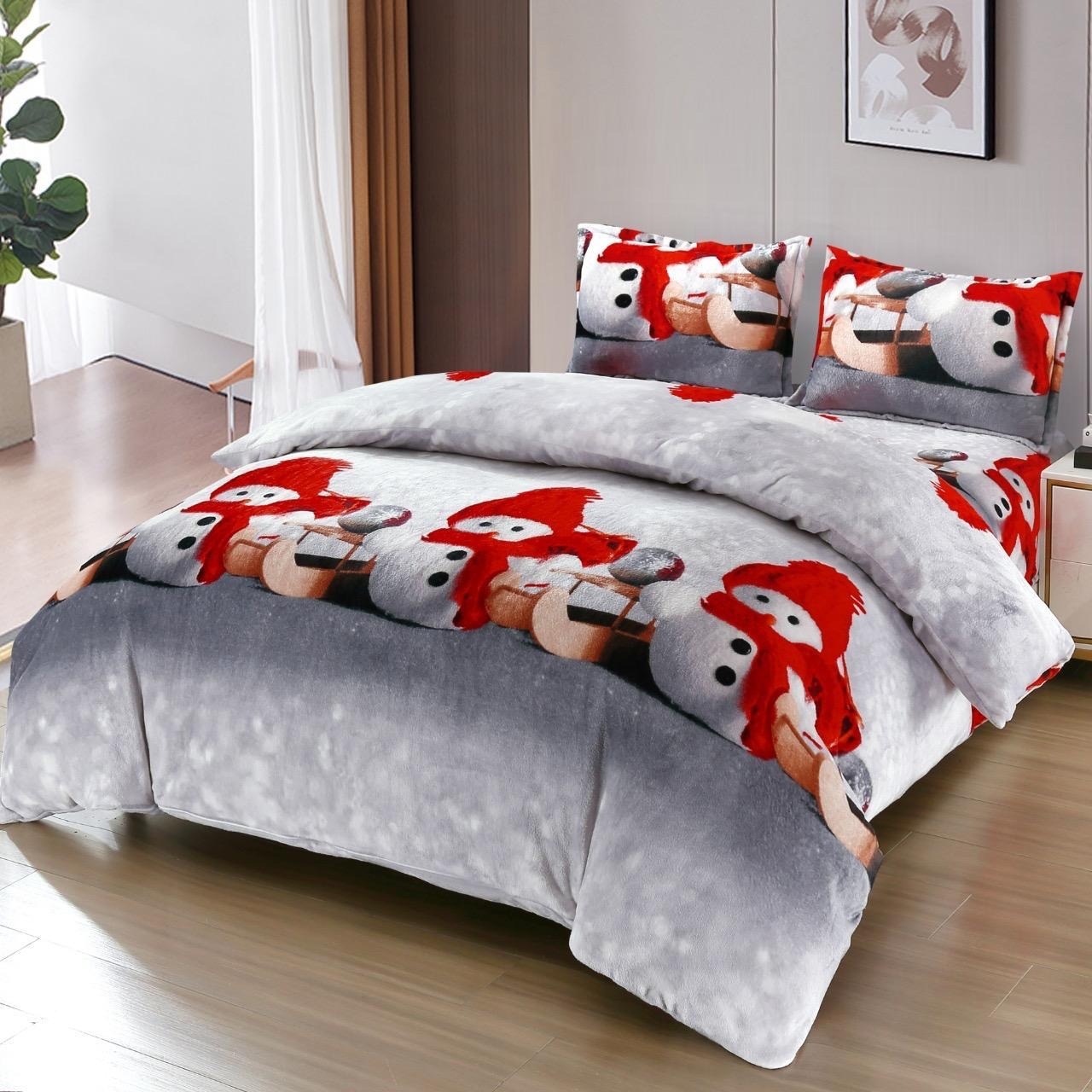 Lenjerie Craciun cu Elastic 180x200 Merry V7 (Cocolino)