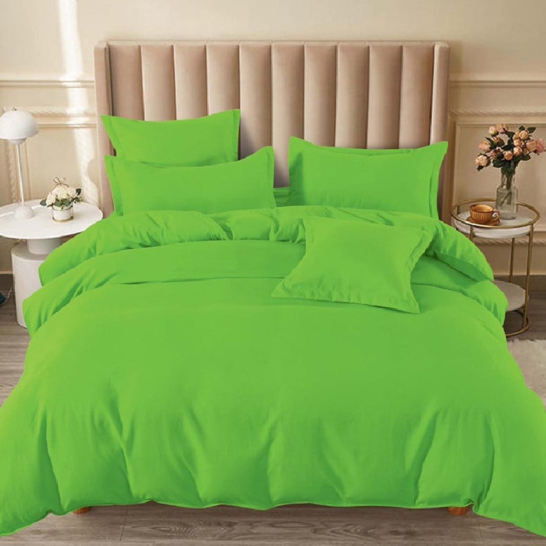 Lenjerie cu Elastic 180x200 Junne Verde neon 6 Piese (Finet)