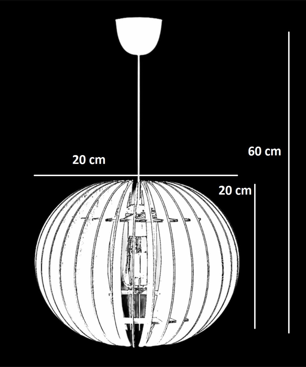 Lustra 142 Alb 60x20x20 cm