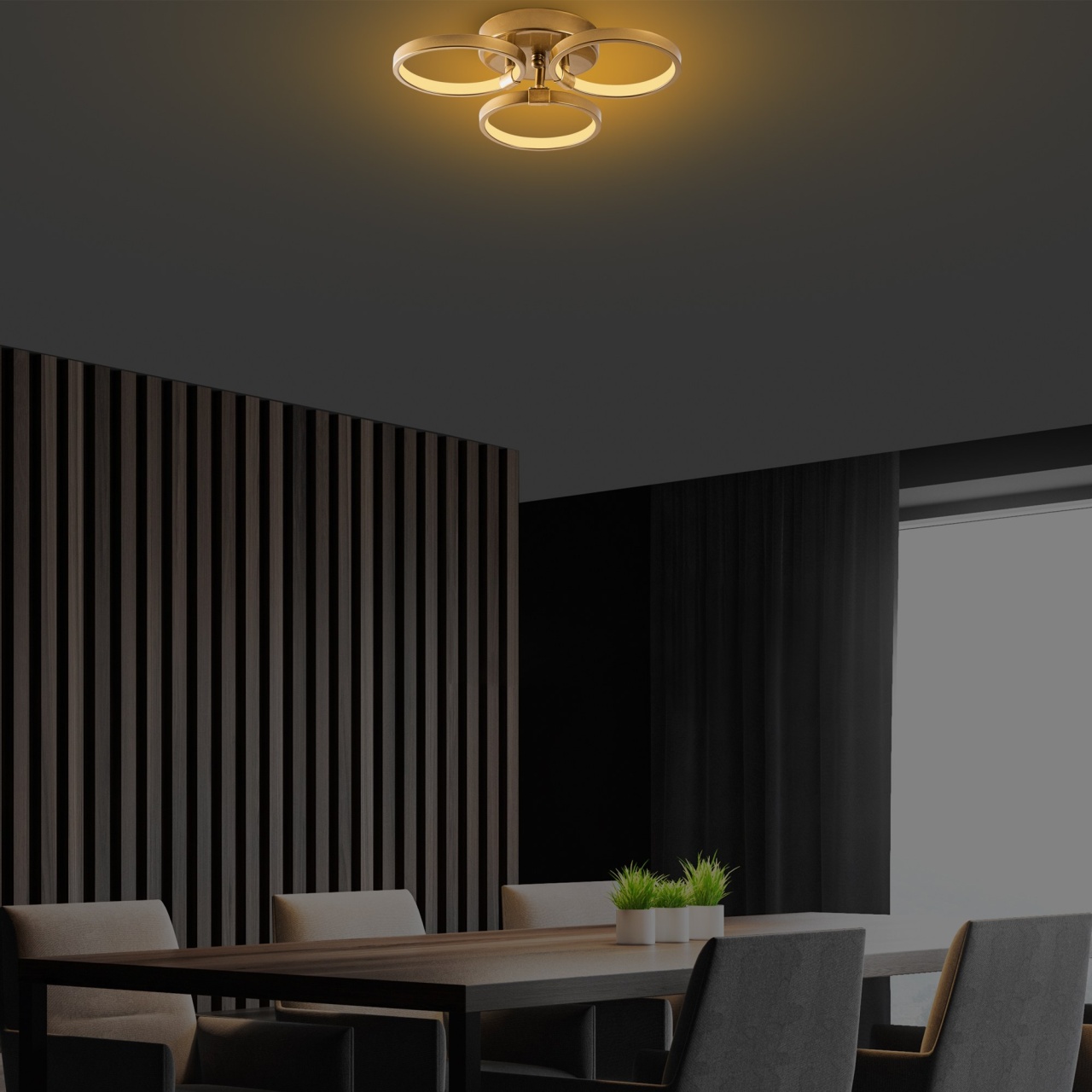 Lustra Halka Auriu 37x9x32 cm - 1 | YEO